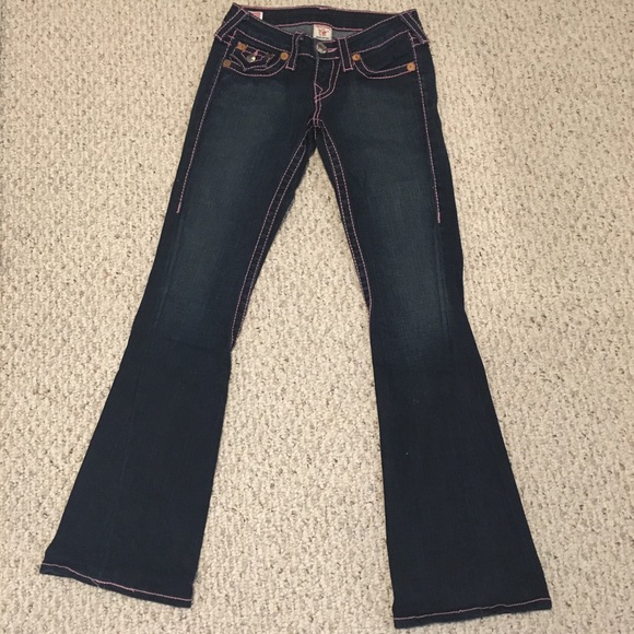 True Religion Rainbow Joey Women's Jeans Pink 24